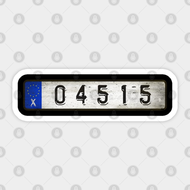 OASIS Car license plates Sticker by Girladies Artshop